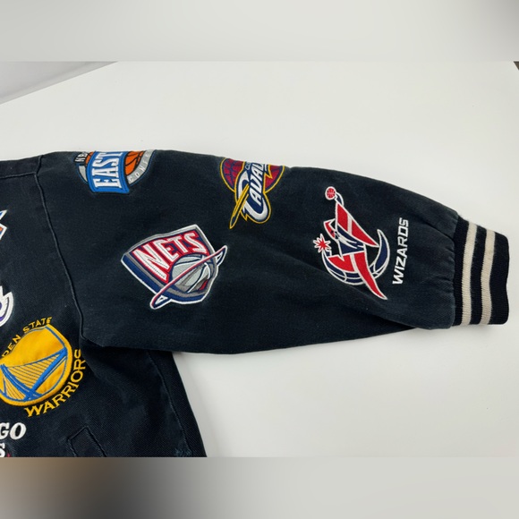 Vintage Jeff Hamilton NBA Patch Jacket Youth Size L (9-10) Preowned - Picture 5 of 16